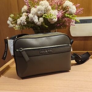 NWT Michael Kors Gray Utility Crossbody bag